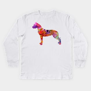 Dogo Argentino  in watercolor Kids Long Sleeve T-Shirt